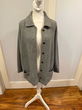 L.L. Bean Soft Gray Button-Front Women's Jacket